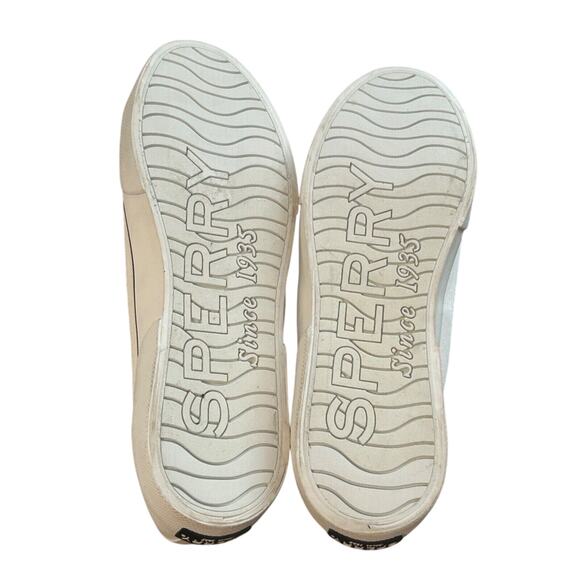 Sperry Top Sider Seacoast Women’s Size 8.5M White Canvas Boat Shoes - Picture 4 of 7